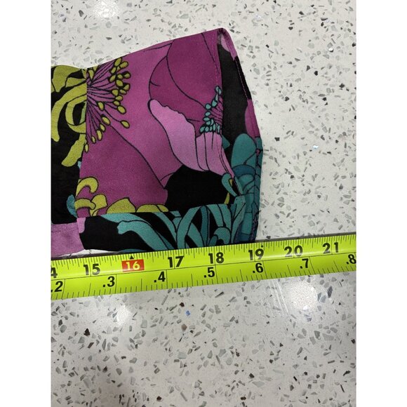 Sunny Leigh Peony Floral Print Blouse Pink Long Sleeve Lightweight Flowy Design - Picture 7 of 8